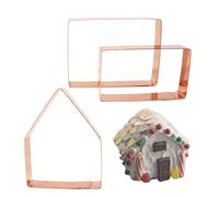 Build Your Own Gingerbread House Kit 3 Piece Gingerbread House Cookie Cutter Set