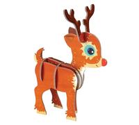 Build Your Own, Reindeer - Ideal Stocking Filler - Cardboard Craft Toy - Ages 4+