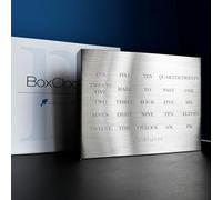 build-yours BoxClock Stainless Steel ENGLISH - The LED Word Clock for the Desk - Digital Grandfather Clock with App-control