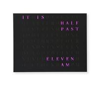 build-yours WordClock Jupiter Lasered Stainless Steel in Matt Black - Digital LED Wall Clock | Designer Word Clock for Home and Office