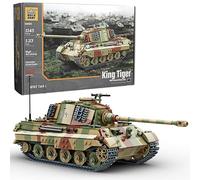 Buildarmy King Tiger II (Tiger II) WW2 German Military Tank Model Kit, Camo Brick Building Set, Collectible Army Building Blocks for Adults, 1145pcs Gift & Display Model