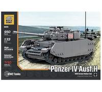 Buildarmy WW2 German Panzer IV Ausf. H Medium Tank Model Building Block 950pcs Construction Brick Building Kit sets
