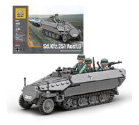 Buildarmy WW2 Sd.Kfz.251 Ausf.D Vehicles with Infantry Soliders Brick Model Building Block 492pcs