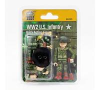 Buildarmy WWII Soldiers - Articulated Brick Action Figure - Building Block Midifigure - Compatible with Major Brands - Military History Collectible (WW2 U.S Infantry Rifleman)