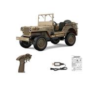 BuildCubes 1/10 RC Car, 2.4G 4WD Truck RC Car Climbing Vehicle Off-Road Car Model, 6 km/H Military Vehicle Climbing Car Crawler Buggy Birthday Gift for Adults - Standard RTR