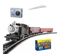 BuildCubes 1/87 HO Scale British 0-4-0 Steam Locomotive Model, Steam Locomotive Railway Model Set, Model Railway, Steam Train with Track Carriages, Gift Decoration for Adults