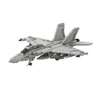 BuildCubes F/A-18E Military Aeroplane Building Blocks Construction Set, MOC Aeroplane Building Block Technology Helicopter Construction Toy Airplane, MOC Clamping Building Blocks Helicopter Gifts