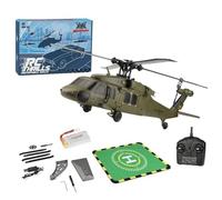 BuildCubes WL K170 Black Hawk UH-60L RC Helicopter for Adults, K170 UH-60L RC Helicopter, 170 Size 2.4G 4CH Flybarless 6-Axis Gyro RC Military Helicopter Toy Gift -RTF