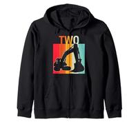 Builder 2 Years Old Birthday Construction Truck loving 2 Boy Zip Hoodie