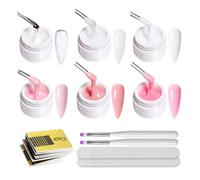 Builder Gel for Nails Builder Gel for Gel Nails 6 Pieces Nail Gel UV Building Gel for Nail Extension