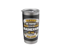 Builder Nobody is Perfect House Building Gift Topping Out Ceremony Construction Stainless Steel Insulated Tumbler