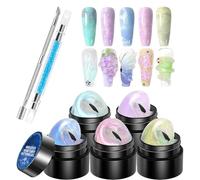 Builder Sculpting, Nail Gel, 5 Colour Shaping Set, Non-Stick Carving Pen, Tool, Varnish Extension Kit, Creative Manicure Design, Gel for Building, Shape Message, Salon Use