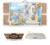 BuilderButler 1500 Pieces 2-in-1 Tilting & Rotating Puzzle Board, Portable Puzzle Table with 4 Drawers Cover,34.25" x 25.2" for 1500 Pieces