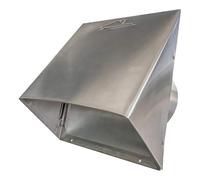 Builder's Best 84041 Heavy Gauge Wall Vent Hood with Spring Loaded Damper, 6" Diameter x 6" Tail, Aluminum
