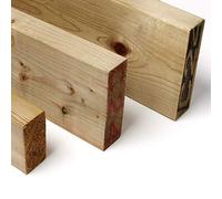 Builders Merchant Treated Timber 4×2 | 100mm x 47mm | Perfect for Roofing and Floor joists, partitions and Timber framing (5, 3 Meter (10ft))