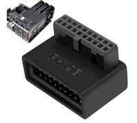 Builder's - Ultra-Slim Right-Angled USB 3.0 Header | 20-Pin To 19-Pin Conversion Adapter | Tool-Free Installation For Clean PC Wiring (Supports Type-A/C Combos)