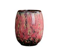 Building a Household Tea Cup in Kiln Transformation Ceramic Kung Fu Tea Tasting Cup-Oil Painting Red