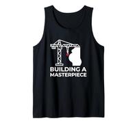 Building a Masterpiece Pregnancy Construction Crane Heart Tank Top
