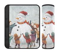 Building A Snowman 2 pcs carseat Straps Covers Release Stress to Your Neck and Shoulders for Airplane forro para cinturon de seguridad