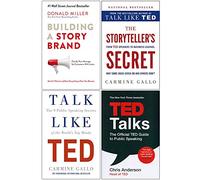 Building a StoryBrand, The Storyteller's Secret, Talk Like TED, TED Talks 4 Books Collection Set
