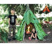Building a Survival Teepee using Skunk Cabbage