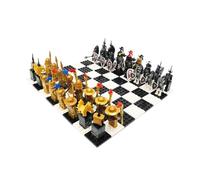 Building Block DIY Chess Set, Classic Educational Game for Cognitive Development & Strategic Thinking