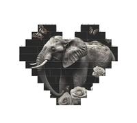 Building Block Puzzle Elephant and Butterfly Personalized Brick Block Puzzles for Adults Building Bricks Jigsaw 3D Heart Blocks Puzzle Bricks Novelty Brick Jigsaw for Home Decor Gift