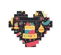 Building Block Puzzle Happy Birthday Images Personalized Brick Block Puzzles for Adults Building Bricks Jigsaw 3D Heart Blocks Puzzle Bricks Novelty Brick Jigsaw for Home Decor Gift