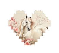 Building Block Puzzle Horse Image Personalized Brick Block Puzzles for Adults Building Bricks Jigsaw 3D Heart Blocks Puzzle Bricks Novelty Brick Jigsaw for Home Decor Gift