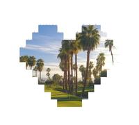 Building Block Puzzle Palm Tree Golf Course Personalized Brick Block Puzzles for Adults Building Bricks Jigsaw 3D Heart Blocks Puzzle Bricks Novelty Brick Jigsaw for Home Decor Gift