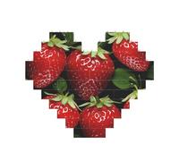 Building Block Puzzle Red Strawberry Personalized Brick Block Puzzles for Adults Building Bricks Jigsaw 3D Heart Blocks Puzzle Bricks Novelty Brick Jigsaw for Home Decor Gift