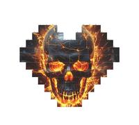 Building Block Puzzle Shattering of Skull Personalized Brick Block Puzzles for Adults Building Bricks Jigsaw 3D Heart Blocks Puzzle Bricks Novelty Brick Jigsaw for Home Decor Gift