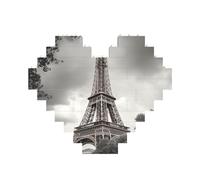 Building Block Puzzle Tower Paris Personalized Brick Block Puzzles for Adults Building Bricks Jigsaw 3D Heart Blocks Puzzle Bricks Novelty Brick Jigsaw for Home Decor Gift