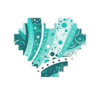 Building Block Puzzle Turquoise and White Circle Personalized Brick Block Puzzles for Adults Building Bricks Jigsaw 3D Heart Blocks Puzzle Bricks Novelty Brick Jigsaw for Home Decor Gift