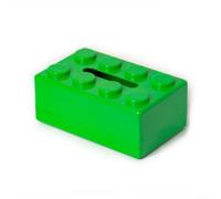 building block tissue box with wall mount and desktop use, practical tissue organization for bathroom and office (green)