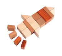 Building Blocks - 50 Pieces Educational Stacking Game for Children, Colorful Shapes with Portable Function, Learning Toy for Home, Nursery, Classroom, Kindergarten, Travel, Birthday, 6.69 Inches