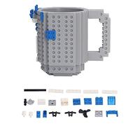 Building Blocks Cups 400ml DIY Novelty Brick Coffee Mug Fun Creative Toy Practical Water Cup for Kids Adults Birthday Party Gift Plastic 5.4x3.8x4.7in 21 or 23 Blocks