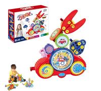 Building Blocks - Four Styles, STEM Gears Toys, Creative Learning Block Set, Educational Construction Toy, Electric & Manual Dual Mode (Animal)