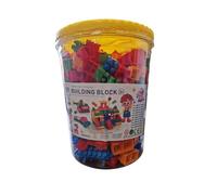 Building Blocks Set, 330 Pieces, Educational Construction Toys with Storage Container, Manual and Stickers