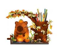 Building Blocks Set, Capybara Pen Holder Kit, Mini Desk Organizer, 1880pcs Assembly Bricks for Office Home Study Decor, Ideal Gift for Kids Adults & Building Enthusiasts