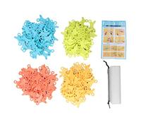 Building Blocks Toy 248pcs 3D DIY Educational Childrens Creative Play STEM Learning Toy for Kids Boys Girls Ages 3+ Orange Light Blue Plastic