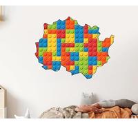 Building Blocks Toy Bricks Wall Sticker Decorative Wall Decals 3D Waterproof Vinyl Mural 60 cm x 50 cm