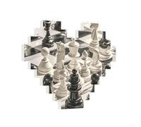 Building Brick Puzzles Heart black and white chess Building Block Puzzle Jigsaws for Adults Personalized Photo Block Puzzle Home Decor 3D Brick Puzzle for Women Men