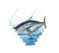 Building Brick Puzzles Heart Bluefin Tuna Thunnus Building Block Puzzle Jigsaws for Adults Personalized Photo Block Puzzle Home Decor 3D Brick Puzzle for Women Men