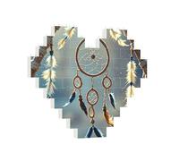 Building Brick Puzzles Heart Native American Dream Catcher Building Block Puzzle Jigsaws for Adults Personalized Photo Block Puzzle Home Decor 3D Brick Puzzle for Women Men