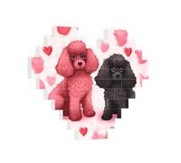 Building Brick Puzzles Heart Poodles Dogs Building Block Puzzle Jigsaws for Adults Personalized Photo Block Puzzle Home Decor 3D Brick Puzzle for Women Men