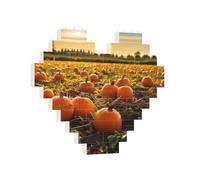 Building Brick Puzzles Heart Pumpkins on the ground Building Block Puzzle Jigsaws for Adults Personalized Photo Block Puzzle Home Decor 3D Brick Puzzle for Women Men