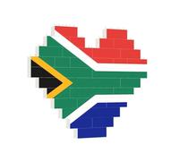 Building Brick Puzzles Heart South Africa flag Building Block Puzzle Jigsaws for Adults Personalized Photo Block Puzzle Home Decor 3D Brick Puzzle for Women Men