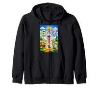 Building Bricks Easter Eggs Funny Rabbit Six Seven 67 Meme Zip Hoodie