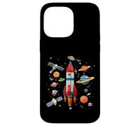 Building Bricks Space Rocket Planets Stars Galaxy Case for iPhone 14 Pro Max